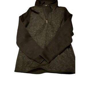 Beverly Hills Polo Club Mens Medium 1/4 Zip Pullover Sweater Color: Black Marl